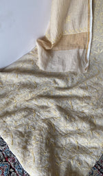 Gala and front placket, do taar and teen taar jaaldar chikankari with zari haath ki