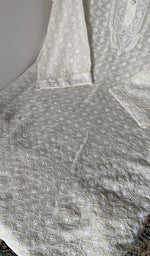 Gala and neckline of the white kurta
