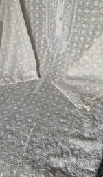 Close look at the ek and do taar chikankari on front and back of kurta