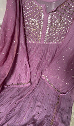 Mukaish catching the light on the fabric