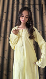 Embroidery detail on the kurti