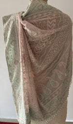 The saree on the mannequin, front view