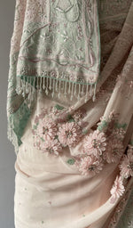 Back of the drape, pallu over the shoulder