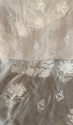 Close view of the peach kurta fabric