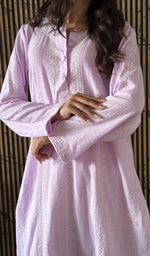 Lilac kurti, close view