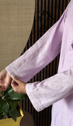 Close view of the cotton and the chikankari