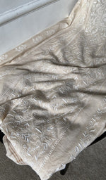 Gala and front placket, fine do taar and teen taar front and back chikankari anarkal