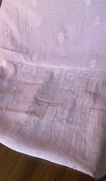 Close view of the lilac kurta fabric