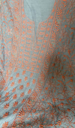 fine do taar and teen taar jaaldar chikankari with zari haat across the body of the kurta