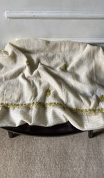 bottom laid out, off white pure mul chanderi