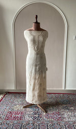 White eri silk kurta fabric on the mannequin