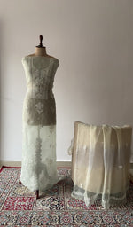 The set on the mannequin with its dupatta beside it