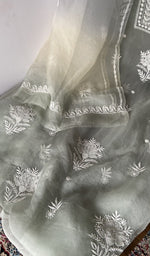 Gala and front placket, do taar and teen taar chikankari with zari haath ki jaali