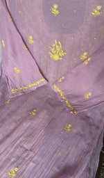 Hem and border of the purple dupatta