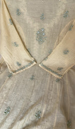 Hem and border of the yellow dupatta