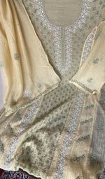 Beads, sequins and cutdana along the panel