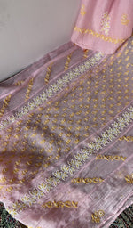 Front panel worked in gold thread with beads, sequins and cutdana