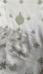 Close view of the white kurta fabric