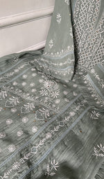 Load image into Gallery viewer, fine do and teen taar chikankari and haath ki jaali across the kurta