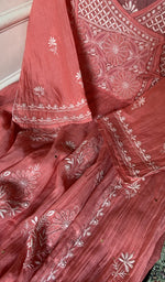 Load image into Gallery viewer, Do taar and teen taar chikankari in close view