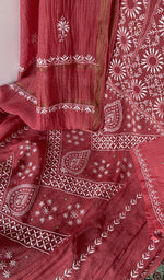 Hem and border of the red dupatta