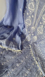 Gala and neckline, fine front and back jaaldar chikankari anarkali