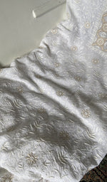 Load image into Gallery viewer, Gala and front panel worked in do taar and teen taar chikankari