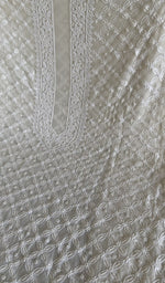 Chikankari worked by hand on silk georgette