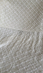 Hand embroidery on white silk georgette