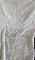 Chikankari worked by hand on silk georgette