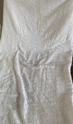 White silk georgette laid flat on the table