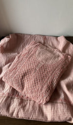 Gala and neckline of the peach kurta