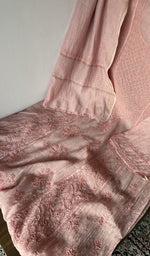 Close look at the fine front and back jaaldar chikankari anarkali
