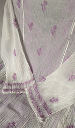 Another look at the set, fine front and back chikankari anarkali with haath ki jaali
