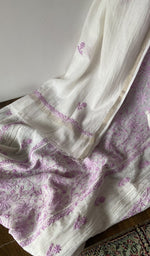 Gala and front placket, fine front and back chikankari anarkali with haath ki jaali