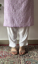 Aparna — Purple Cotton Chikankari Stitched Kurti — detail 11