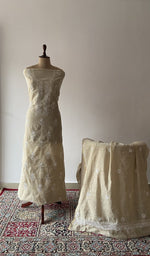 The set on the mannequin with its dupatta beside it
