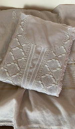 Folded ivory mul chanderi kurta, second view