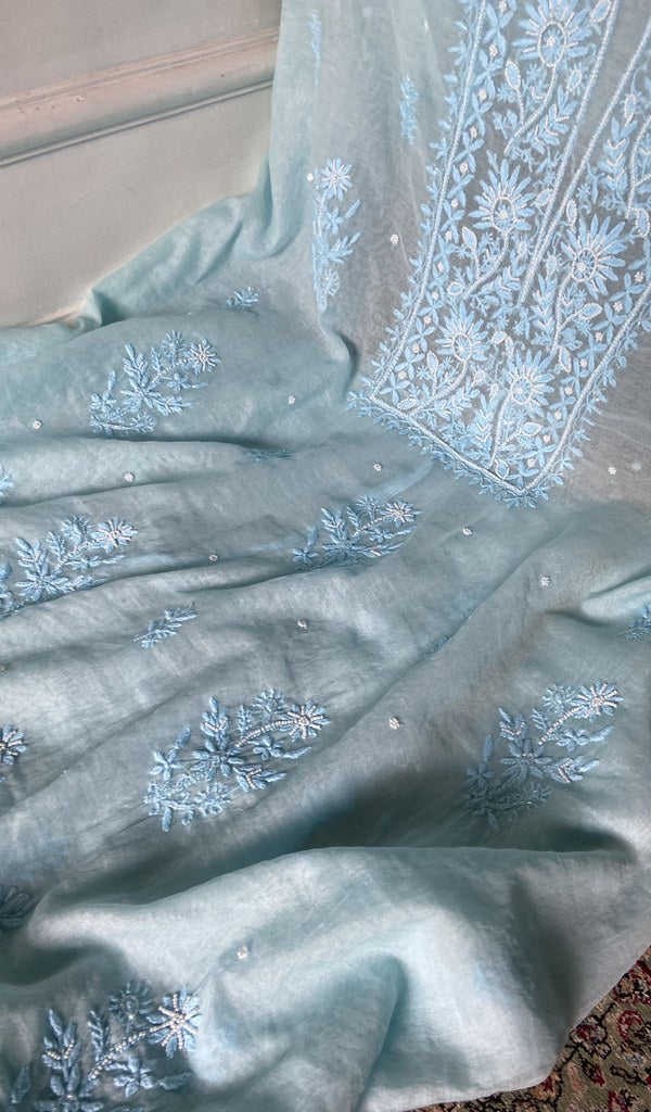 fine chikankari across the kurta