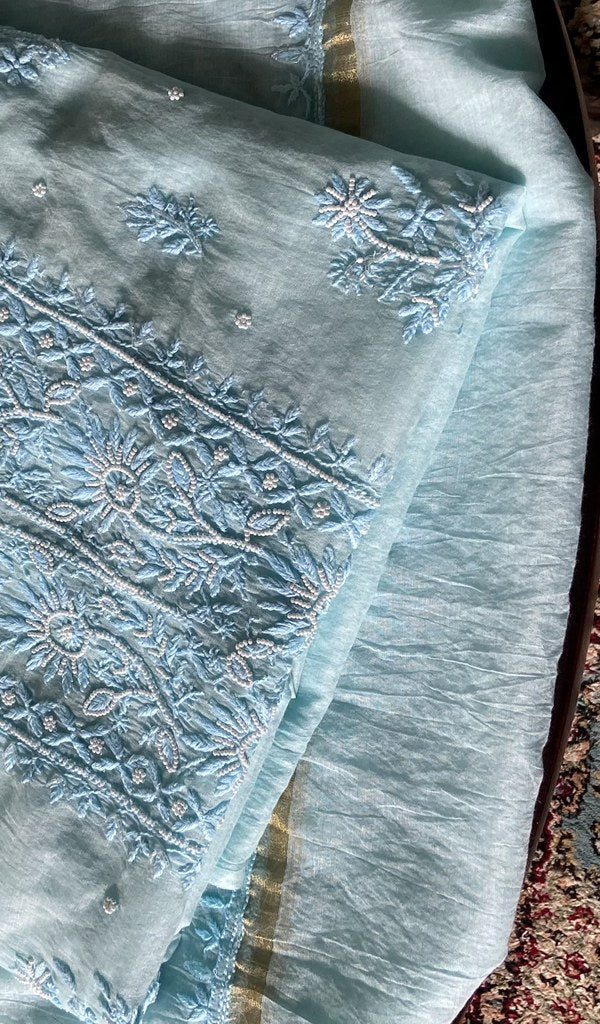 close up of the embellishment on the yoke