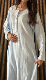 Chikankari work up close