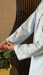 Embroidery detail on the kurti