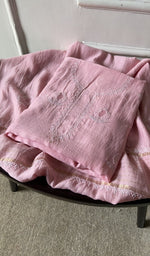 jaali and motif detail, pink pure mul chanderi