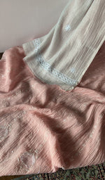 Gala and front placket, fine front and back chikankari anarkali