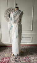 Ayla — Off White Organza Silk Chikankari Saree