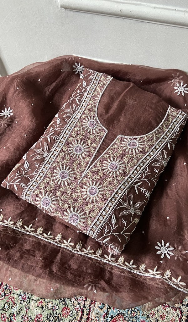close up of the embellishment on the yoke