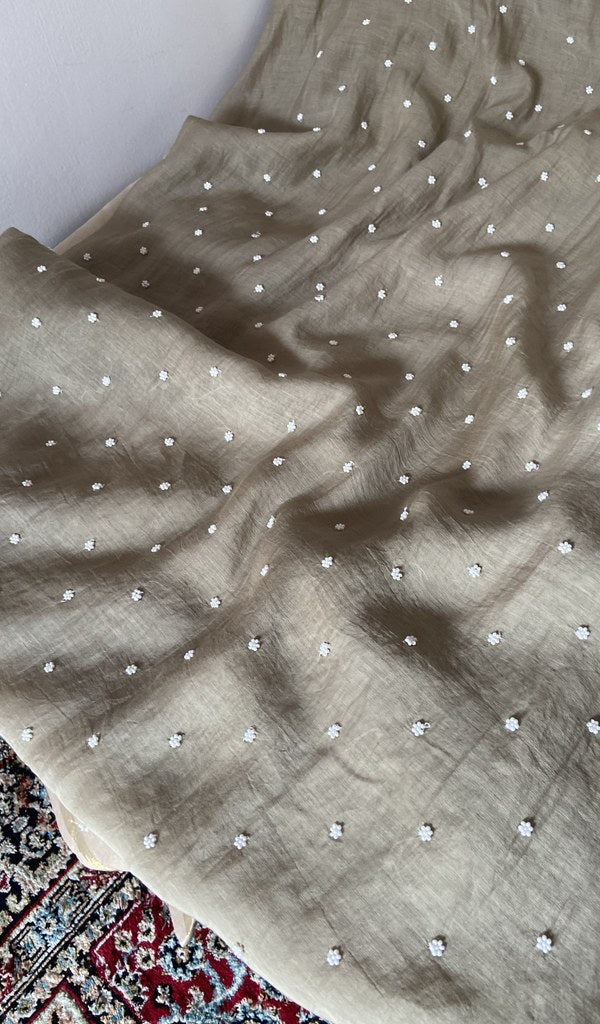Gala worked in fine chikankari