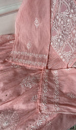 Load image into Gallery viewer, do taar and teen taar chikankari with haath ki jaali on pink pure mul chanderi