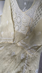 mukaish work detail on the kurta piece