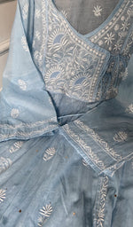 mukaish work detail on the kurta piece